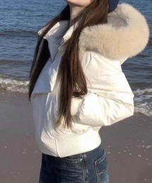 ファーフード ビッグカラーブルゾン