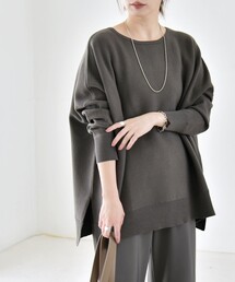〈洗濯機可能〉ボートネック ワイド ニット プルオーバー 26AW