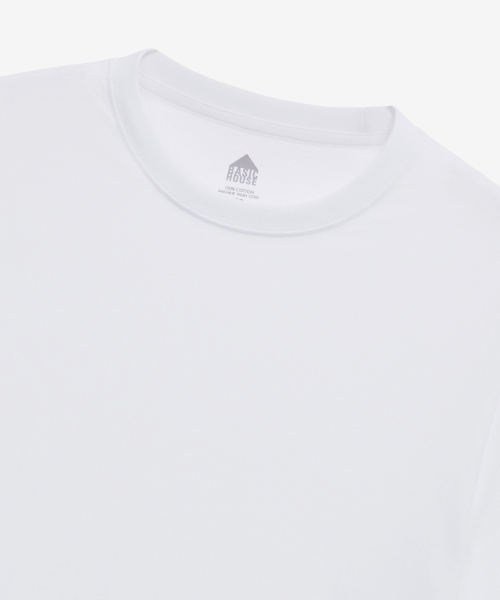 BASIC HOUSE（ベーシックハウス）の「[3PACK] 綿30番手 レギュラーフィット ラウンドネック 長袖Tシャツ (3パック)（Tシャツ/カットソー・メンズ・ブラック/ホワイト・90/95/100/105/110/115）」の21枚目の写真