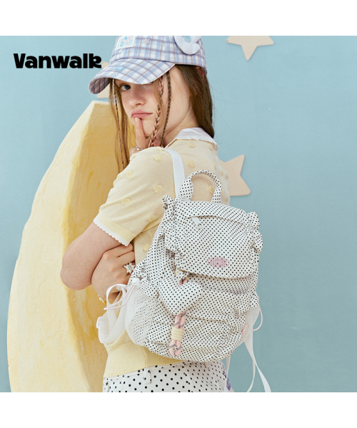 VANWALK（バンウォーク）の「クラウドミニバックパック[ブラック＆ホワイト]（バックパック/リュック・レディース・ホワイト・FREE）」の3枚目の写真
