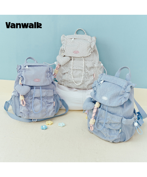 VANWALK（バンウォーク）の「クラウドミニバックパック[ブラック＆ホワイト]（バックパック/リュック・レディース・ホワイト・FREE）」の5枚目の写真