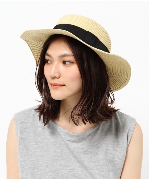 FREAK'S STORE(フリークスストア)の「ペーパーカンカンハット(ハット・レディース・ナチュラル/ブラック・FREE)」の11枚目の写真