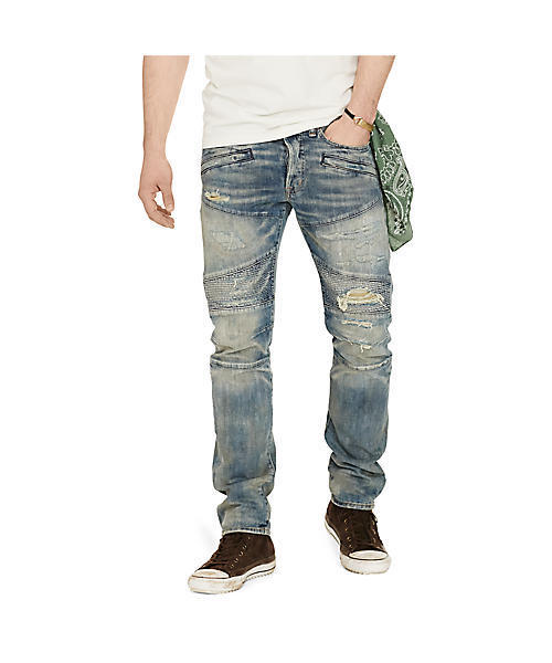 Denim & Supply Ralph Lauren（デニムアンドサプライラルフローレン）の「D&S プロスペクト スリム モト ジーンズ（デニムパンツ・メンズ・ブルー系9・36/32/30/30/32/32/28/30/29/30/30/32/32/30/33/30/28/32/31/30/33/32/34/32/29/32/31/32）」の7枚目の写真