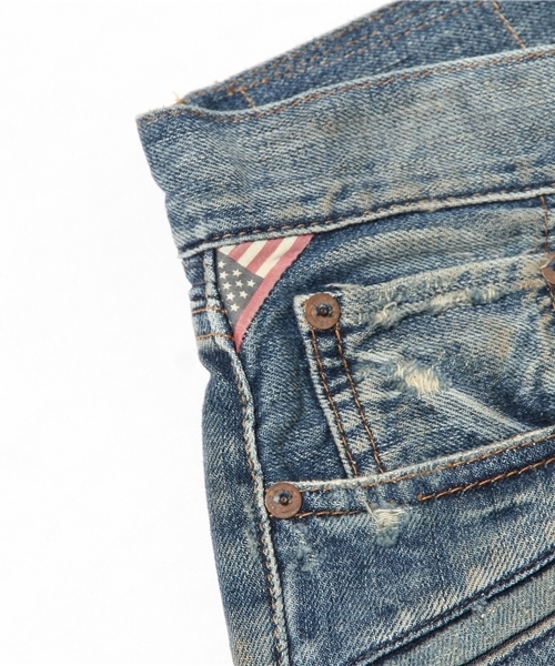 Denim & Supply Ralph Lauren（デニムアンドサプライラルフローレン）の「D&S プロスペクト スリム モト ジーンズ（デニムパンツ・メンズ・ブルー系9・36/32/30/30/32/32/28/30/29/30/30/32/32/30/33/30/28/32/31/30/33/32/34/32/29/32/31/32）」の4枚目の写真