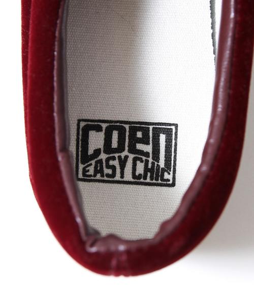 coen(コーエン)の「ベロアライクスリッポン(スリッポン・レディース・ブラック/ワイン/ダークグリーン・SMALL/LARGE/MEDIUM)」の8枚目の写真