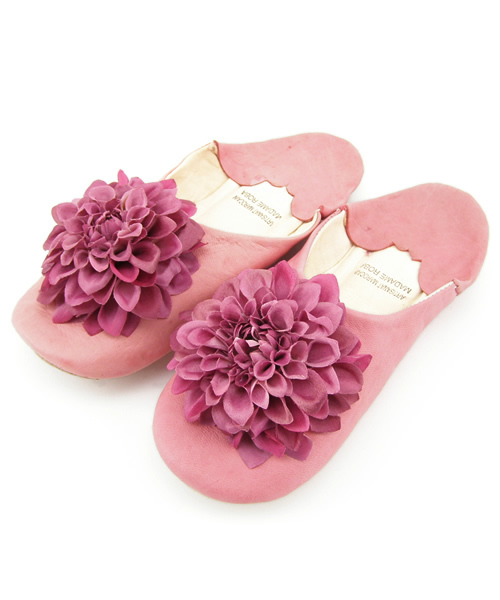 green label relaxing（グリーンレーベルリラクシング）の「MRフルールバブーシュ（ルームシューズ/スリッパ・レディース・ナチュラル/ブラウン/ピンク/ライラック・フリー）」の4枚目の写真
