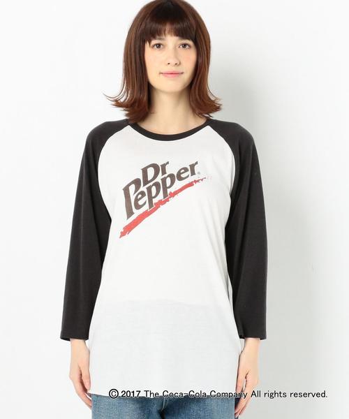 Another Edition（アナザーエディション）の「Dr pepperﾛｺﾞT（Tシャツ/カットソー・レディース・ホワイト・FREE）」の3枚目の写真