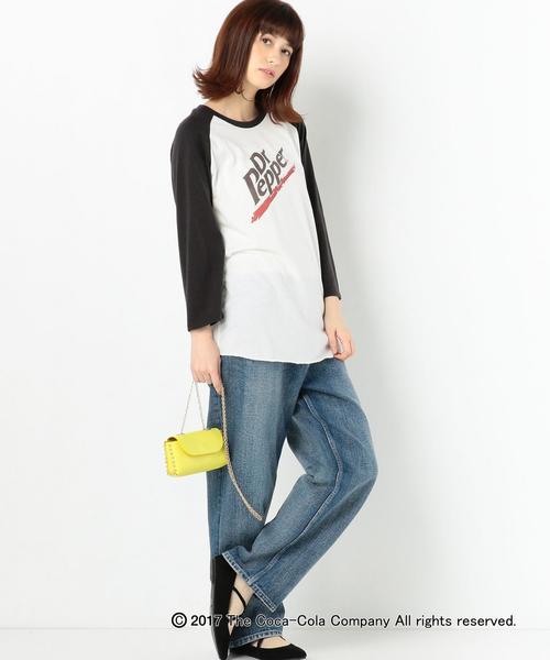 Another Edition（アナザーエディション）の「Dr pepperﾛｺﾞT（Tシャツ/カットソー・レディース・ホワイト・FREE）」の5枚目の写真