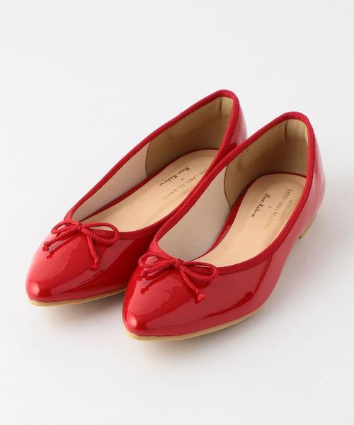 green label relaxing(グリーンレーベルリラクシング)の「RF POINTED FLAT バレエシューズ ◆(バレエシューズ・レディース・レッド/ライトグレー/ベージュ/ブラック・S(22.5)/L(24.5)/LL(25.5)/M(23.5))」の6枚目の写真