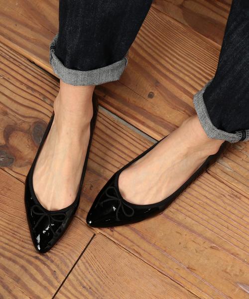 green label relaxing(グリーンレーベルリラクシング)の「RF POINTED FLAT バレエシューズ ◆(バレエシューズ・レディース・レッド/ライトグレー/ベージュ/ブラック・S(22.5)/L(24.5)/LL(25.5)/M(23.5))」の17枚目の写真