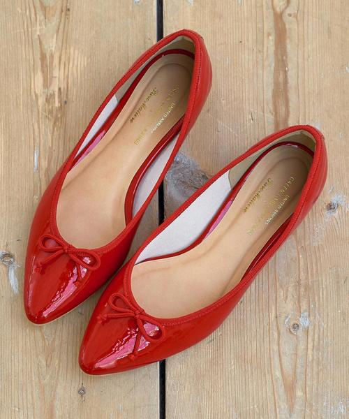 green label relaxing(グリーンレーベルリラクシング)の「RF POINTED FLAT バレエシューズ ◆(バレエシューズ・レディース・レッド/ライトグレー/ベージュ/ブラック・S(22.5)/L(24.5)/LL(25.5)/M(23.5))」の5枚目の写真