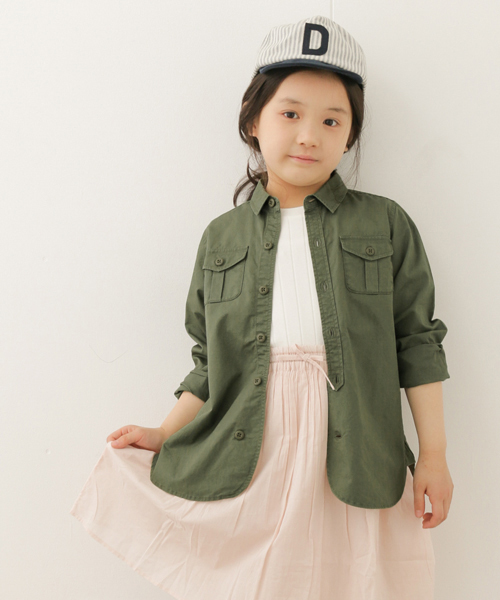 Urban Research Doors アーバンリサーチドアーズ の Doors コットンワークシャツ Kids ミリタリージャケット Wear