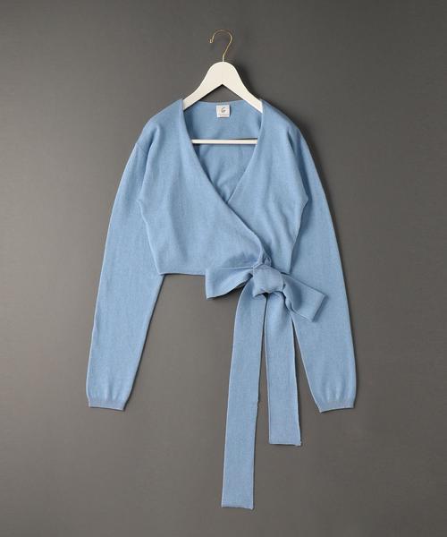 6（ロク）の「＜6(ROKU)＞COTTON SILK CASHMERE CACHE COEUR KNIT