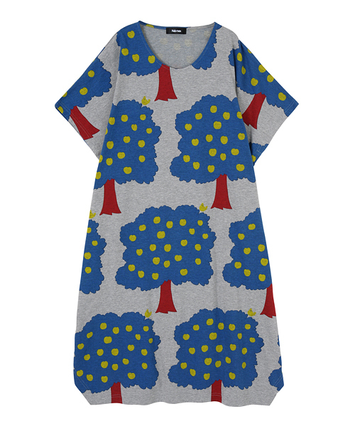 Ne-net(ネネット)の「(S)ハートりんごカットソー(ワンピース・レディース・グレー/オフホワイト・02)」の2枚目の写真