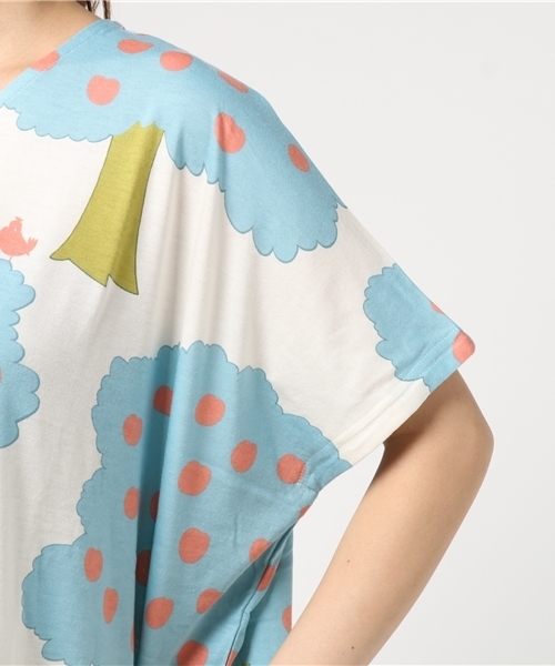 Ne-net(ネネット)の「(S)ハートりんごカットソー(ワンピース・レディース・グレー/オフホワイト・02)」の12枚目の写真