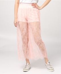 WEGO | WEGO/シアーレースワイドパンツ(スラックス)