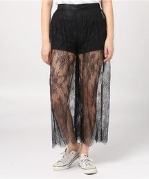 WEGO | WEGO/シアーレースワイドパンツ(スラックス)