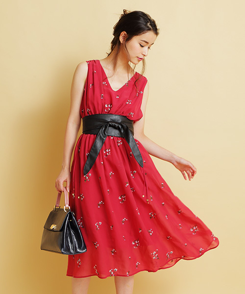 31 Sons De Mode トランテアン ソン ドゥ モード の 花柄刺繍ノースリーブロングワンピース ワンピース Wear