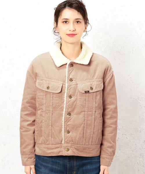 Lee（リー）の「■■■[別注]CB LEE(リー)×GLR CB ボア STORM RIDERS ◆（ブルゾン・レディース・ダークグレー/ベージュ/ライトピンク・FREE）」の11枚目の写真