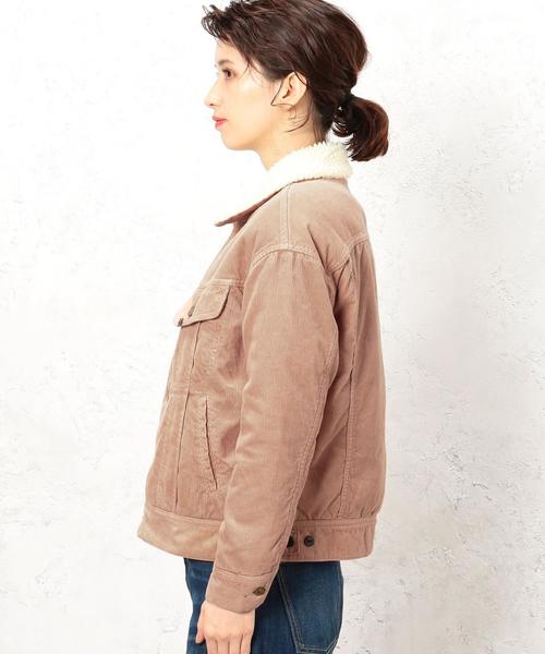 Lee（リー）の「■■■[別注]CB LEE(リー)×GLR CB ボア STORM RIDERS ◆（ブルゾン・レディース・ダークグレー/ベージュ/ライトピンク・FREE）」の10枚目の写真