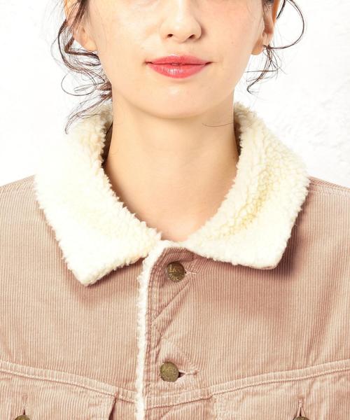 Lee（リー）の「■■■[別注]CB LEE(リー)×GLR CB ボア STORM RIDERS ◆（ブルゾン・レディース・ダークグレー/ベージュ/ライトピンク・FREE）」の8枚目の写真