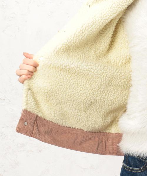 Lee（リー）の「■■■[別注]CB LEE(リー)×GLR CB ボア STORM RIDERS ◆（ブルゾン・レディース・ダークグレー/ベージュ/ライトピンク・FREE）」の13枚目の写真