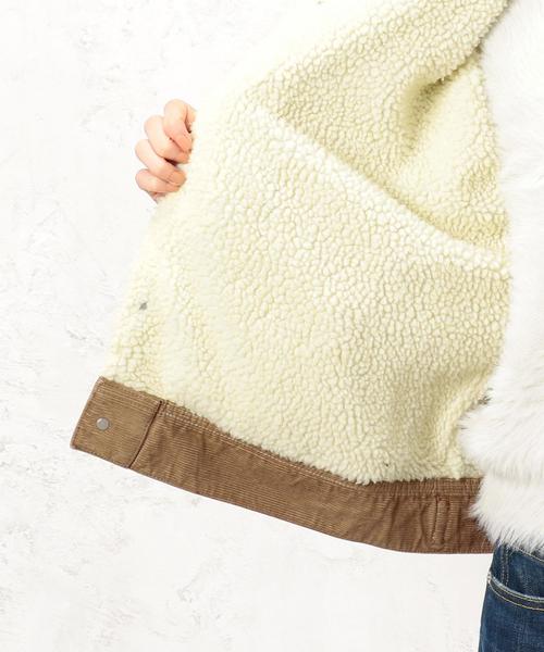 Lee（リー）の「■■■[別注]CB LEE(リー)×GLR CB ボア STORM RIDERS ◆（ブルゾン・レディース・ダークグレー/ベージュ/ライトピンク・FREE）」の19枚目の写真