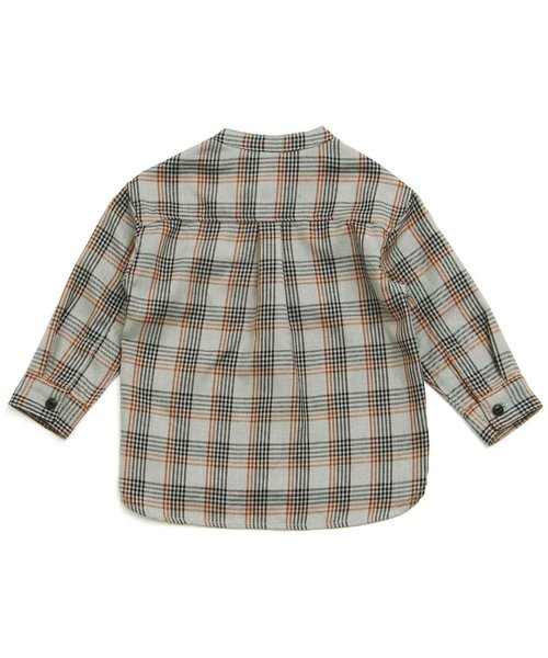 apres les cours（アプレレクール）の「バンドカラーチェックシャツ（シャツ/ブラウス・キッズ・レッド/グレー・110/130/140/80/100/120/90）」の12枚目の写真