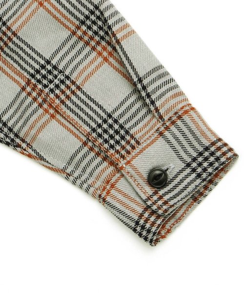 apres les cours（アプレレクール）の「バンドカラーチェックシャツ（シャツ/ブラウス・キッズ・レッド/グレー・110/130/140/80/100/120/90）」の6枚目の写真