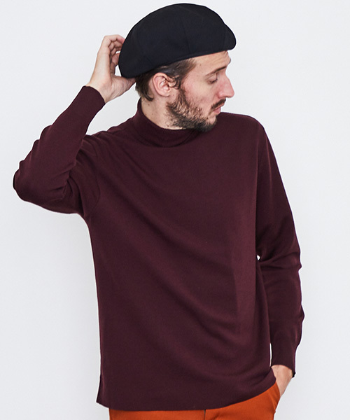 UNITED TOKYO（ユナイテッドトウキョウ）の「Super120's 18Gウォッシャブルタートル（ニット/セーター・メンズ・ブラック/ライトグリーン/マルチ/ネイビー/オフホワイト/レッド/バーガンディー/マスタード/テラコッタ/チャコールグレー・1/2/3）」の10枚目の写真