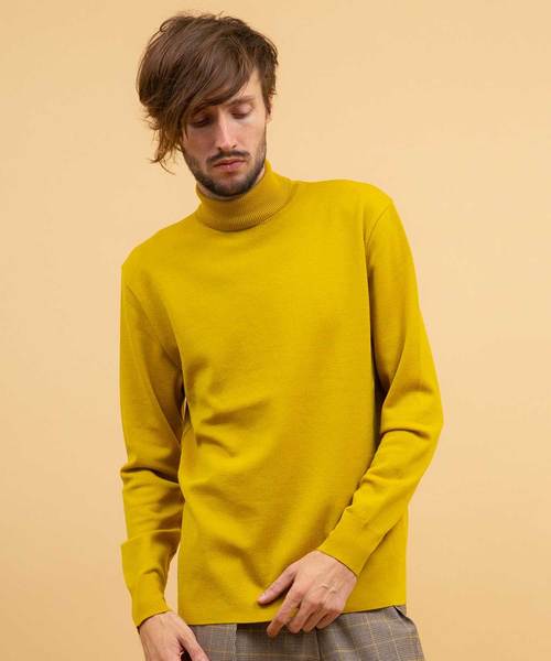 UNITED TOKYO（ユナイテッドトウキョウ）の「Super120's 18Gウォッシャブルタートル（ニット/セーター・メンズ・ブラック/ライトグリーン/マルチ/ネイビー/オフホワイト/レッド/バーガンディー/マスタード/テラコッタ/チャコールグレー・1/2/3）」の8枚目の写真