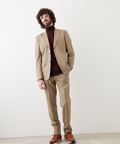 UNITED TOKYO（ユナイテッドトウキョウ）の「Super120's 18Gウォッシャブルタートル（ニット/セーター・メンズ・ブラック/ライトグリーン/マルチ/ネイビー/オフホワイト/レッド/バーガンディー/マスタード/テラコッタ/チャコールグレー・1/2/3）」の16枚目の写真