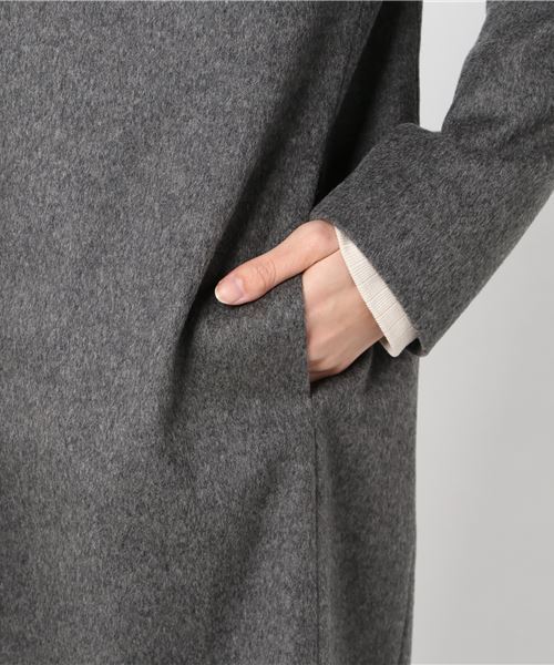 HELIOPOLE カシミヤ混ビーバー チェスターコート セール】カシミヤ混ビーバー チェスターコート（チェスター