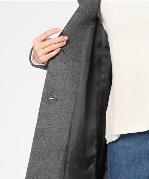 HELIOPOLE カシミヤ混ビーバー チェスターコート セール】カシミヤ混ビーバー チェスターコート（チェスター