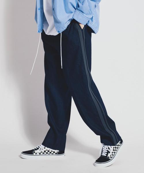 MONKEY TIME（モンキータイム）の「＜monkey time＞ DENIM LINE WIDE 1P PANTS/ワイドパンツ（デニムパンツ・メンズ・ネイビー・SMALL/LARGE/MEDIUM）」の7枚目の写真
