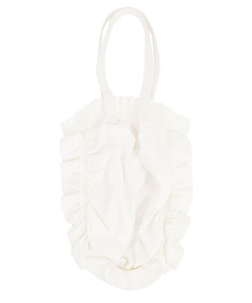 merry jenny（メリージェニー）の「ギャザーフリルトート（ハンドバッグ・レディース・ライトブルー/オフホワイト/ブラック・FREE）」の11枚目の写真