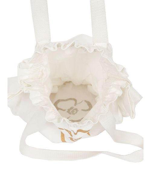 merry jenny（メリージェニー）の「ギャザーフリルトート（ハンドバッグ・レディース・ライトブルー/オフホワイト/ブラック・FREE）」の9枚目の写真