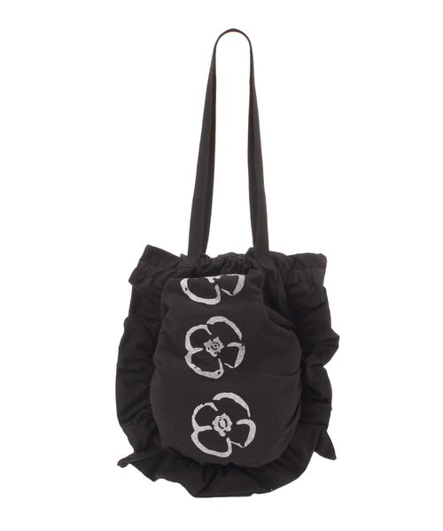 merry jenny（メリージェニー）の「ギャザーフリルトート（ハンドバッグ・レディース・ライトブルー/オフホワイト/ブラック・FREE）」の7枚目の写真