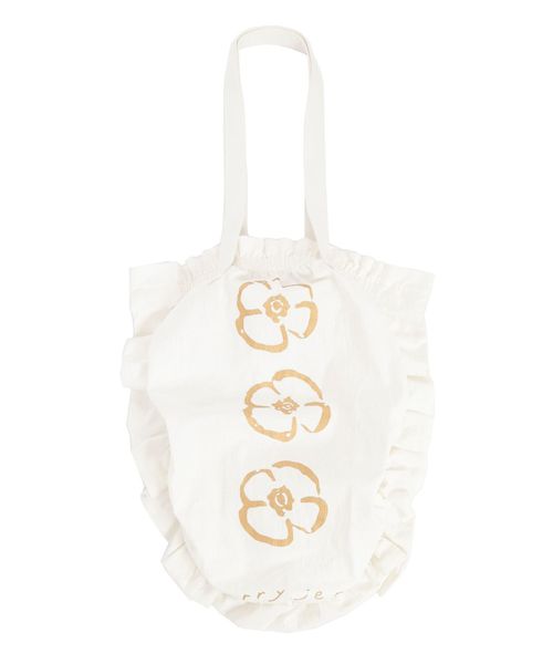 merry jenny（メリージェニー）の「ギャザーフリルトート（ハンドバッグ・レディース・ライトブルー/オフホワイト/ブラック・FREE）」の5枚目の写真