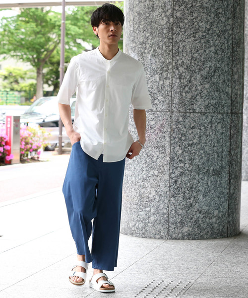 JUNRED（ジュンレッド）の「ロンドンストライプバンドカラーシャツ（シャツ/ブラウス・メンズ・ブルー系その他5/ホワイト/ネイビー・S/M/L）」の11枚目の写真