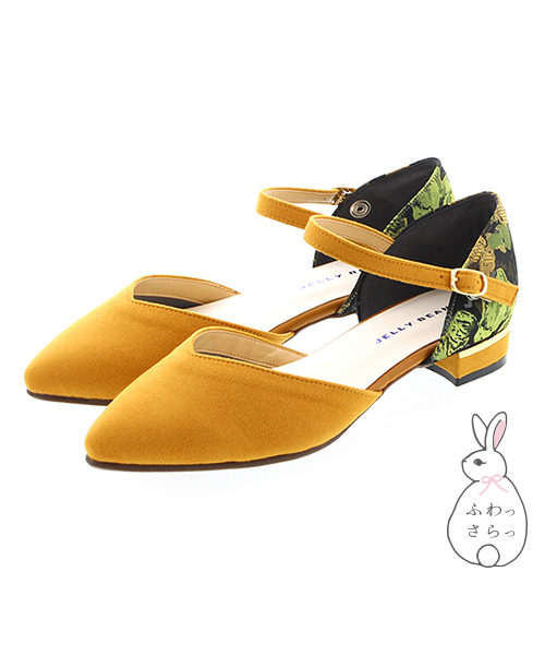 JELLY BEANS（ジェリービーンズ）の「Ｖカットセパレートパンプス<ふわさら>(109-9646)JELLY BEANS(ジェリービーンズ)（パンプス・レディース・ブラック/パープル/イエロー/プラチナム/レッド/チェック/シルバー/グレー系その他/バイオレット/キャメル/ダークグレー/オレンジ/ラベンダー/ベージュ/ライトピンク・23/24/25/22/25.5/22.5/24.5/23.5/21.5）」の9枚目の写真