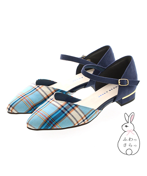 JELLY BEANS（ジェリービーンズ）の「Ｖカットセパレートパンプス<ふわさら>(109-9646)JELLY BEANS(ジェリービーンズ)（パンプス・レディース・ブラック/パープル/イエロー/プラチナム/レッド/チェック/シルバー/グレー系その他/バイオレット/キャメル/ダークグレー/オレンジ/ラベンダー/ベージュ/ライトピンク・23/24/25/22/25.5/22.5/24.5/23.5/21.5）」の15枚目の写真