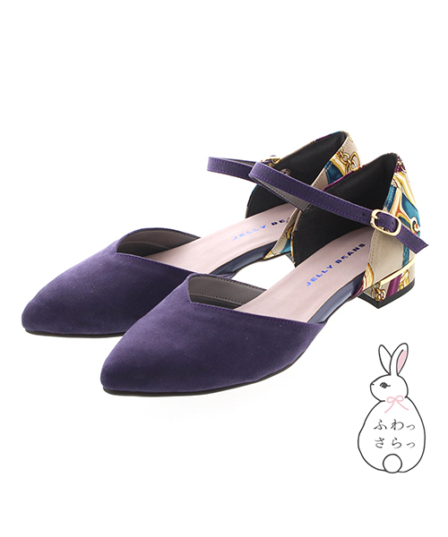 JELLY BEANS（ジェリービーンズ）の「Ｖカットセパレートパンプス<ふわさら>(109-9646)JELLY BEANS(ジェリービーンズ)（パンプス・レディース・ブラック/パープル/イエロー/プラチナム/レッド/チェック/シルバー/グレー系その他/バイオレット/キャメル/ダークグレー/オレンジ/ラベンダー/ベージュ/ライトピンク・23/24/25/22/25.5/22.5/24.5/23.5/21.5）」の20枚目の写真