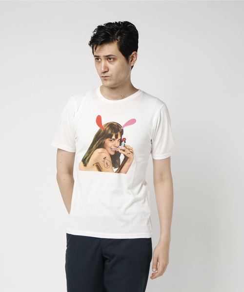 HYSTERIC GLAMOUR（ヒステリックグラマー）の「HYSKORIC4 NO．2 pt T-SH（Tシャツ/カットソー・メンズ・ホワイト・LARGE/X-LARGE/MEDIUM/SMALL）」の4枚目の写真