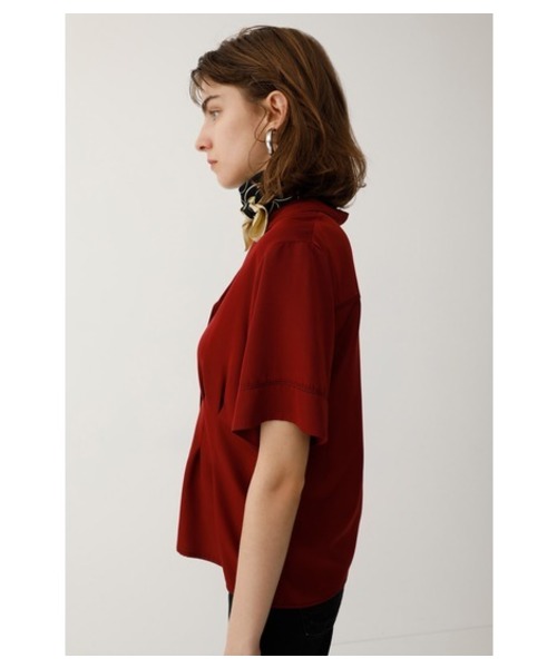 MOUSSY（マウジー）の「STITCHED OPEN SHIRT（シャツ/ブラウス・レディース・ダークネイビー/ライトピンク/ボルドー・FREE）」の12枚目の写真