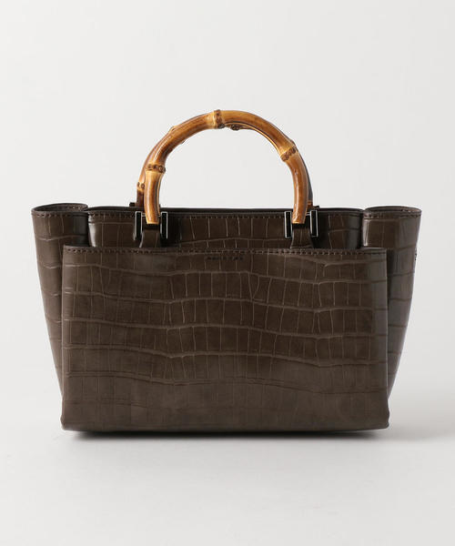 BEAUTY&YOUTH UNITED ARROWS（ビューティーアンドユースユナイテッドアローズ）の「＜LS Scene＞∴バンブーハンドルミニミニショルダーバッグ о（ショルダーバッグ・レディース・ブラック/ブラウン/ダークブラウン/ナチュラル/ダークグリーン・FREE）」の2枚目の写真