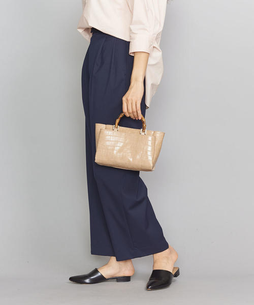 BEAUTY&YOUTH UNITED ARROWS（ビューティーアンドユースユナイテッドアローズ）の「＜LS Scene＞∴バンブーハンドルミニミニショルダーバッグ о（ショルダーバッグ・レディース・ブラック/ブラウン/ダークブラウン/ナチュラル/ダークグリーン・FREE）」の4枚目の写真