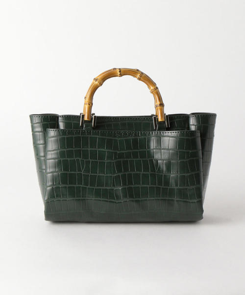 BEAUTY&YOUTH UNITED ARROWS（ビューティーアンドユースユナイテッドアローズ）の「＜LS Scene＞∴バンブーハンドルミニミニショルダーバッグ о（ショルダーバッグ・レディース・ブラック/ブラウン/ダークブラウン/ナチュラル/ダークグリーン・FREE）」の5枚目の写真