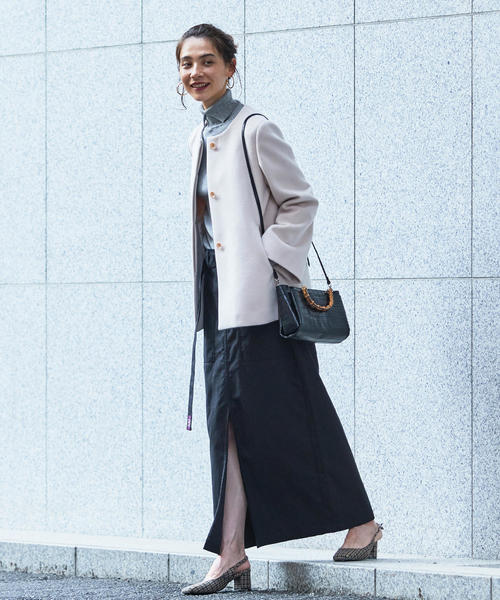 BEAUTY&YOUTH UNITED ARROWS（ビューティーアンドユースユナイテッドアローズ）の「＜LS Scene＞∴バンブーハンドルミニミニショルダーバッグ о（ショルダーバッグ・レディース・ブラック/ブラウン/ダークブラウン/ナチュラル/ダークグリーン・FREE）」の10枚目の写真