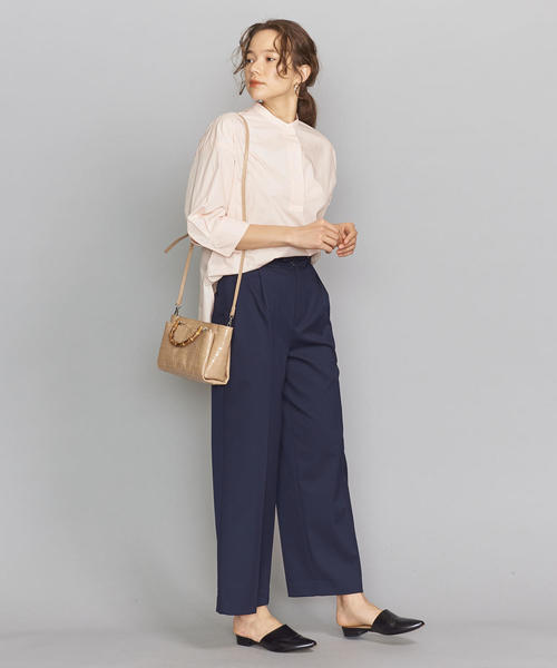 BEAUTY&YOUTH UNITED ARROWS（ビューティーアンドユースユナイテッドアローズ）の「＜LS Scene＞∴バンブーハンドルミニミニショルダーバッグ о（ショルダーバッグ・レディース・ブラック/ブラウン/ダークブラウン/ナチュラル/ダークグリーン・FREE）」の22枚目の写真